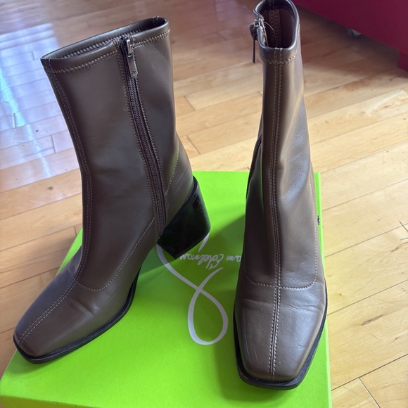 Sam Edelman Wells Olive Taupe Ankle Boots - Picture 4 of 9